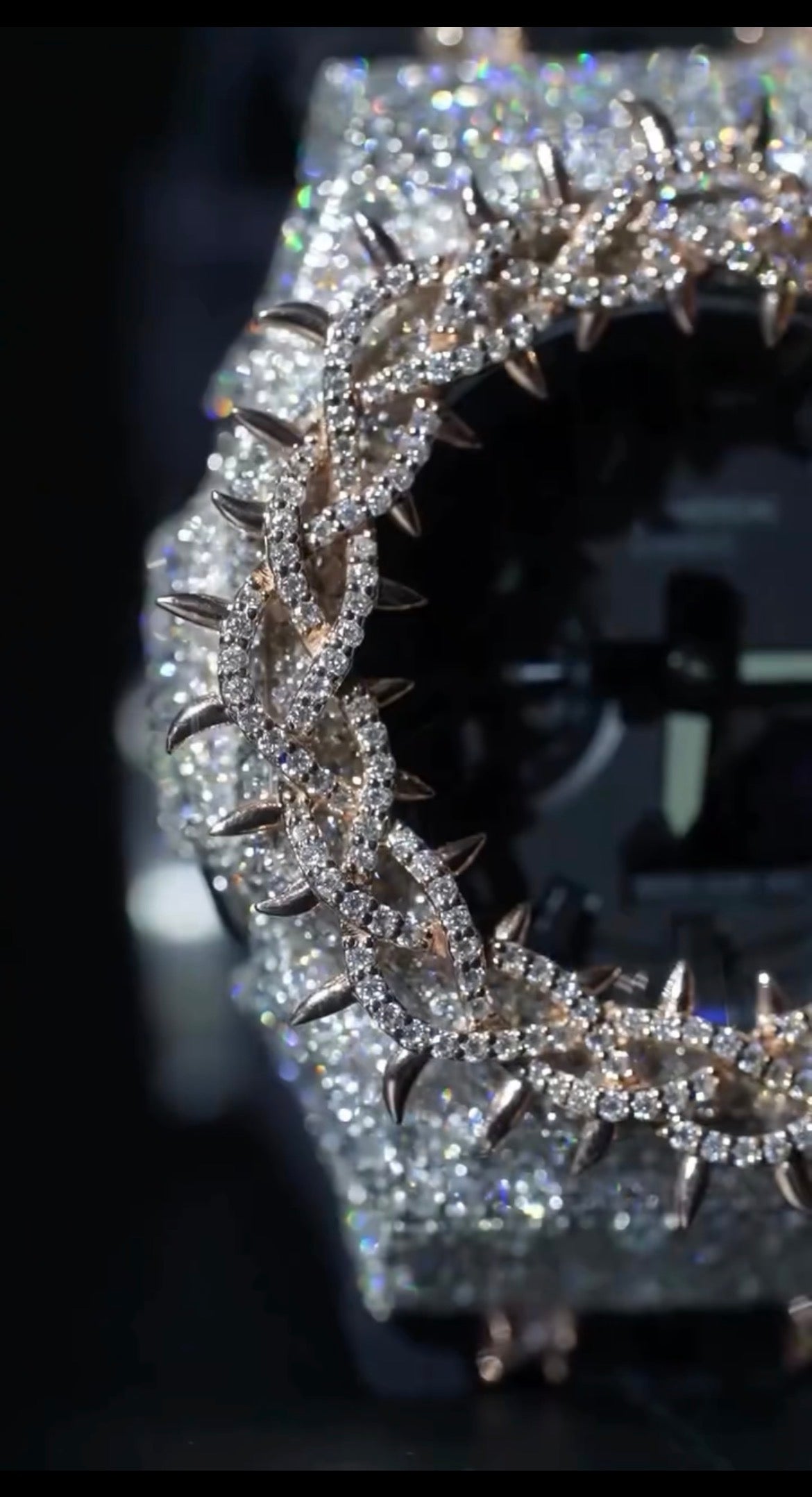 Iced out GShock&black band