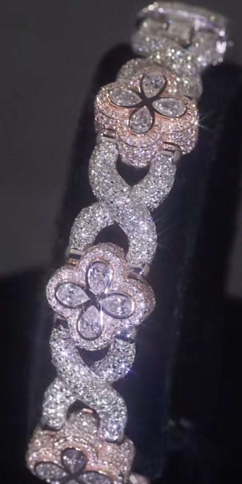 19mm Marquise cut Infinity Link bracelet .925 silver