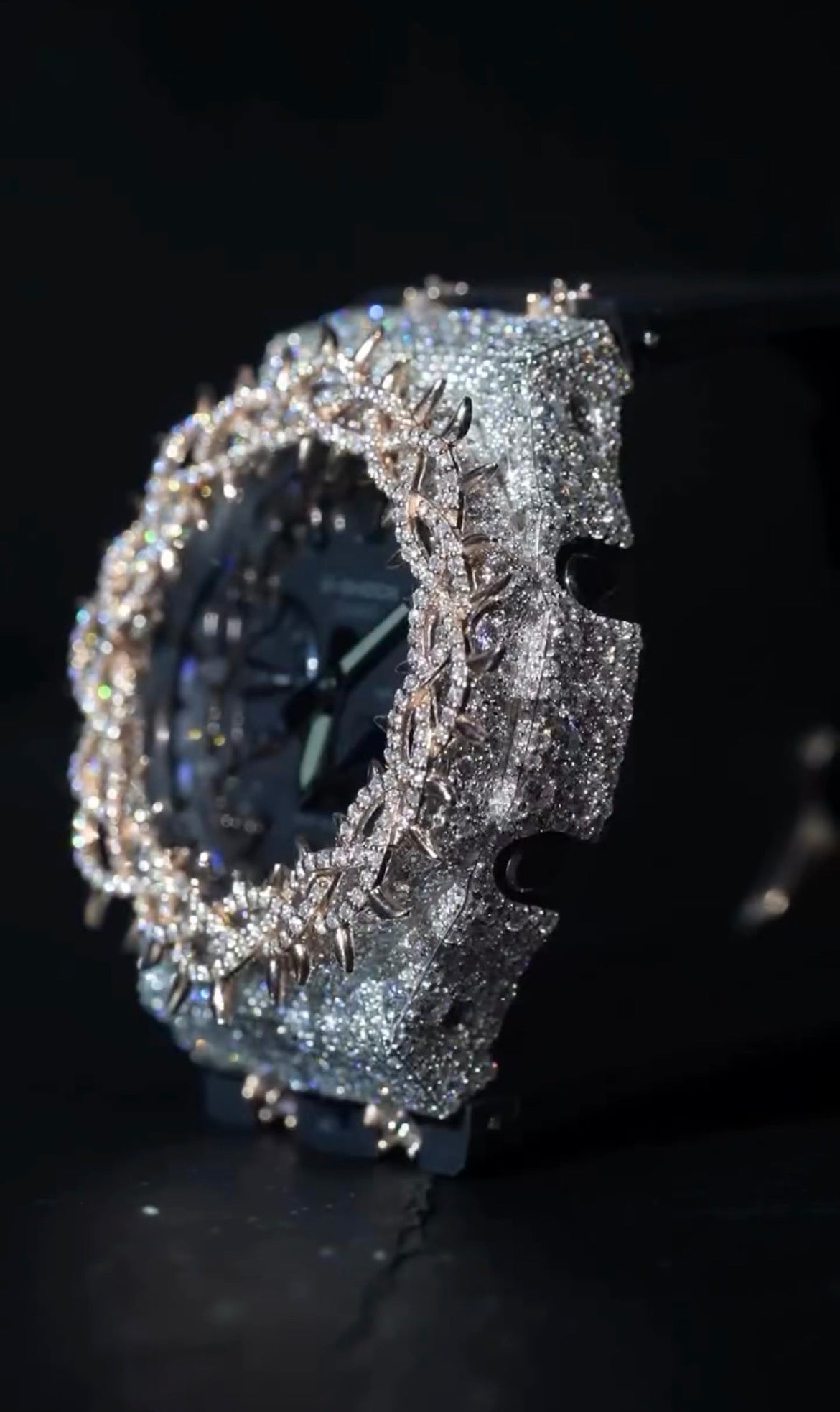 Iced out GShock&black band