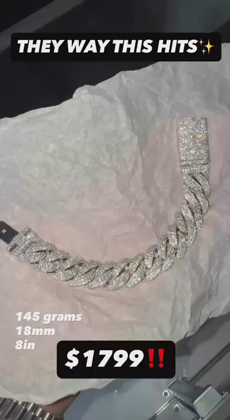 All white holy water💧 Cuban bracelet