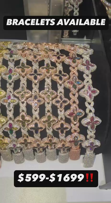 19mm Marquise cut Infinity Link bracelet .925 silver