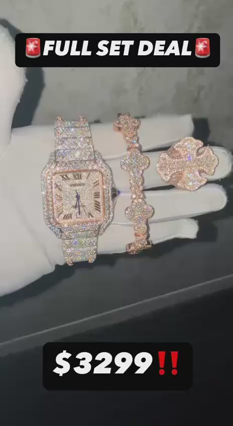 Rose Gold Cartier Cross Set