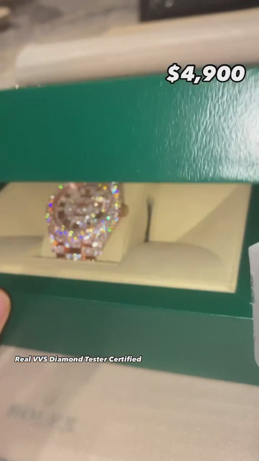 Fully bustdown Rose gold Presidential